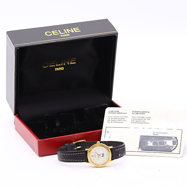 Celine Round Quartz White Dial Watch — view 5