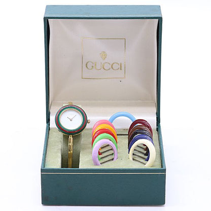 Gucci Change Bezel 11 12.2 Quartz White Dial Watch