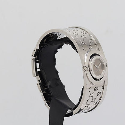 Gucci Toile 112 Quartz Brown Dial Bangle Watch — view 2