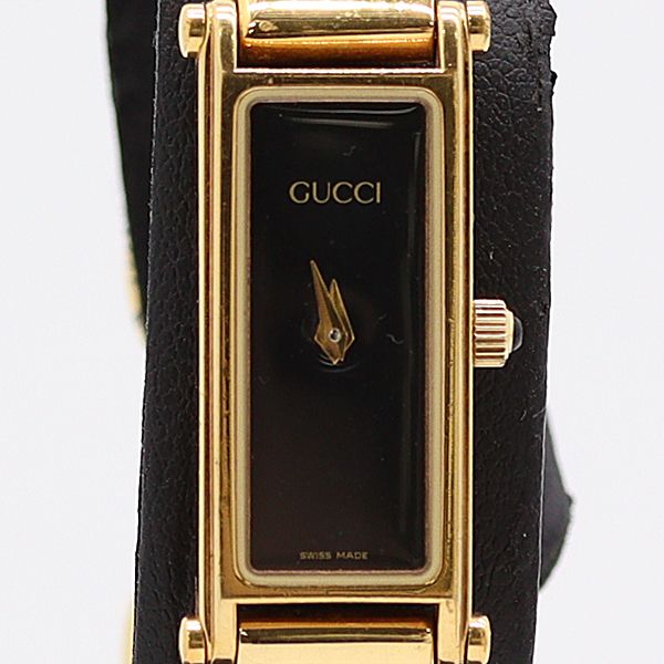 Gucci Quartz Bangle Watch Black Dial