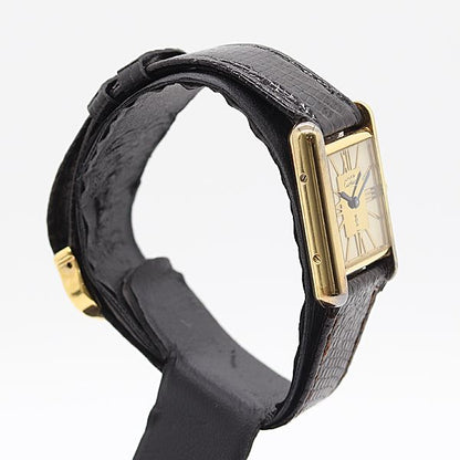 Cartier Must Tank SM Quartz Ivory Dial Watch — view 2