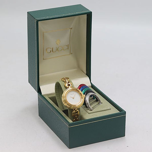 Gucci Change Bezel 11 12.2 Quartz White Dial Watch