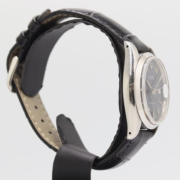 Rolex Oyster Date Precision Hand Wound Black Dial Watch — view 2