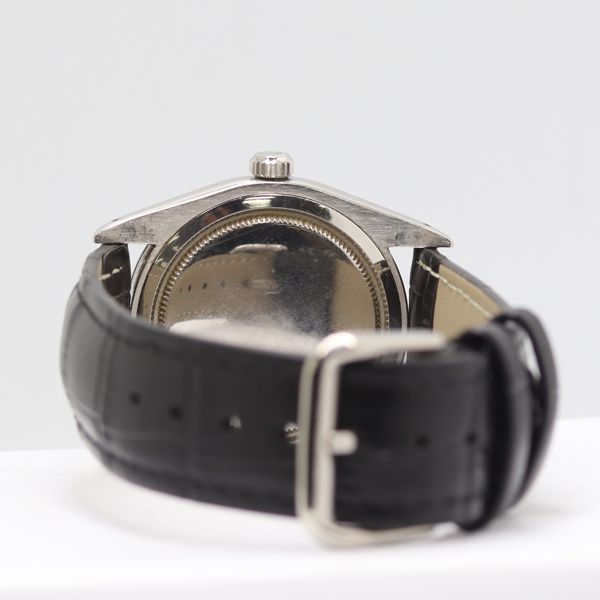 Rolex Oyster Date Precision Hand Wound Black Dial Watch — view 4