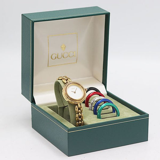 Gucci Change Bezel 11 12.2 Quartz White Dial Watch