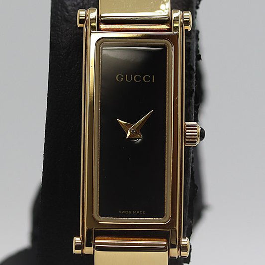 Gucci Bangle Watch Quartz Black Dial