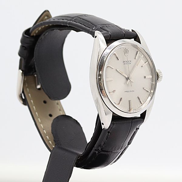 Rolex Oyster Precision Hand Wound Silver Dial Watch — view 2