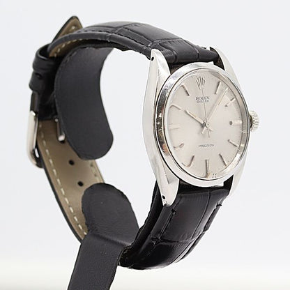 Rolex Oyster Precision Hand Wound Silver Dial Watch — view 2