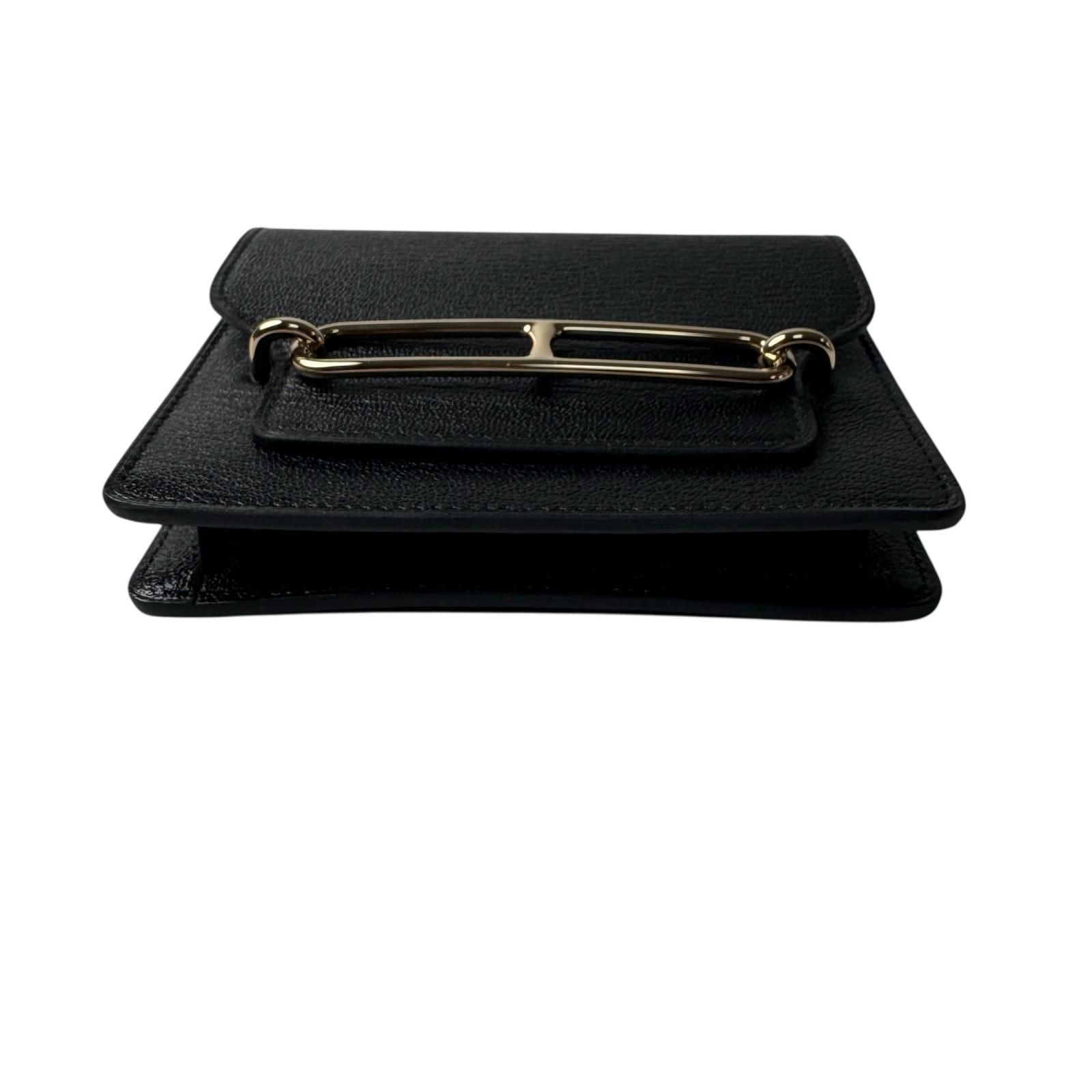 Hermes Roulis Slim Wallet Black Coin Case — view 5