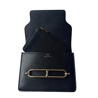 Hermes Roulis Slim Wallet Black Coin Case — view 6