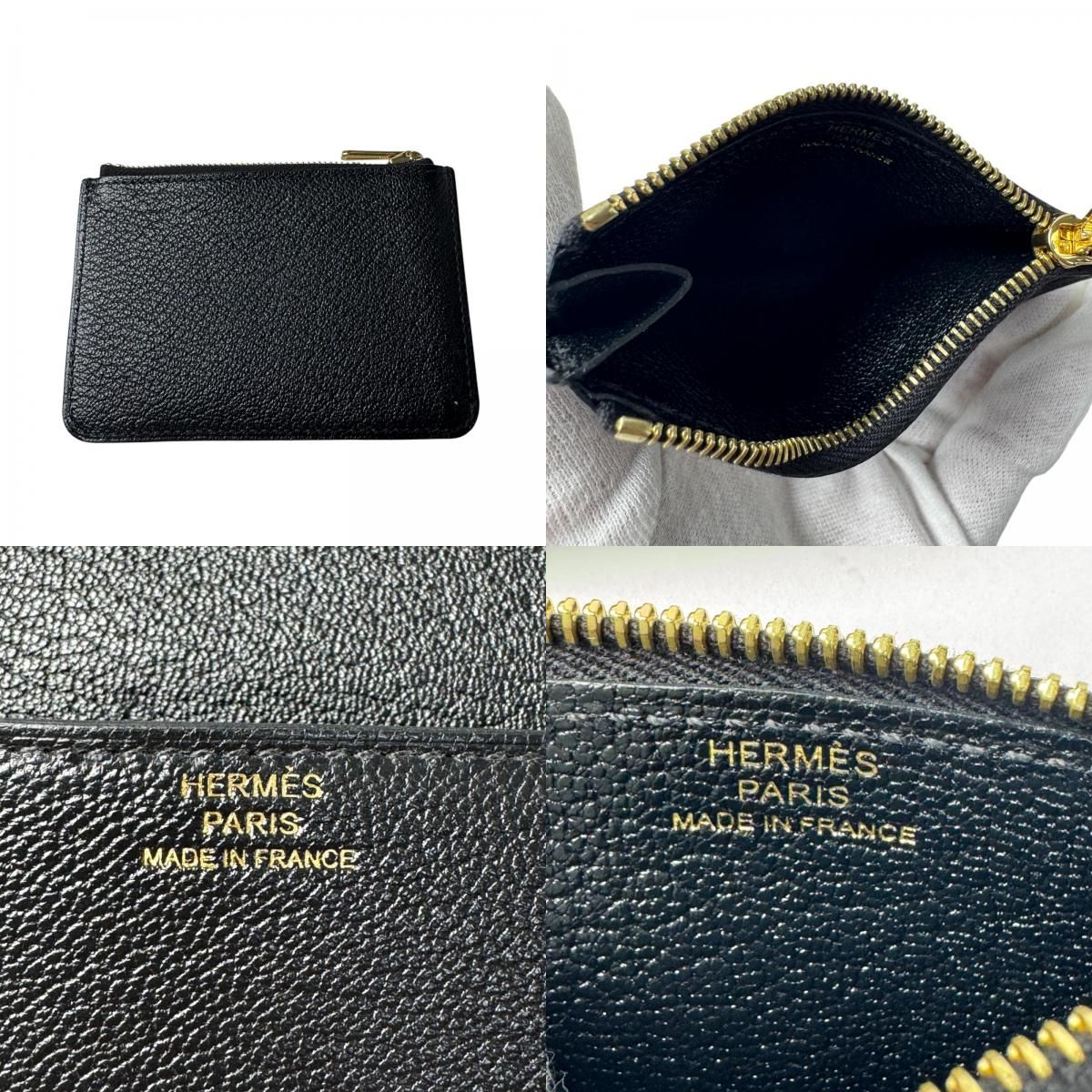 Hermes Roulis Slim Wallet Black Coin Case — view 9
