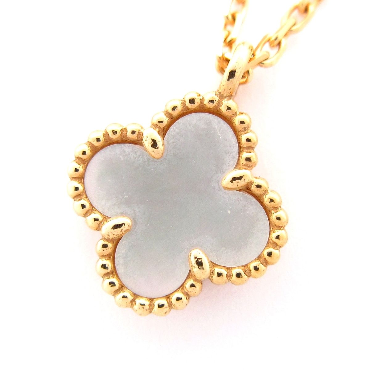 Van Cleef & Arpels Necklace Sweet Alhambra 18k Yellow Gold Ivory — view 3