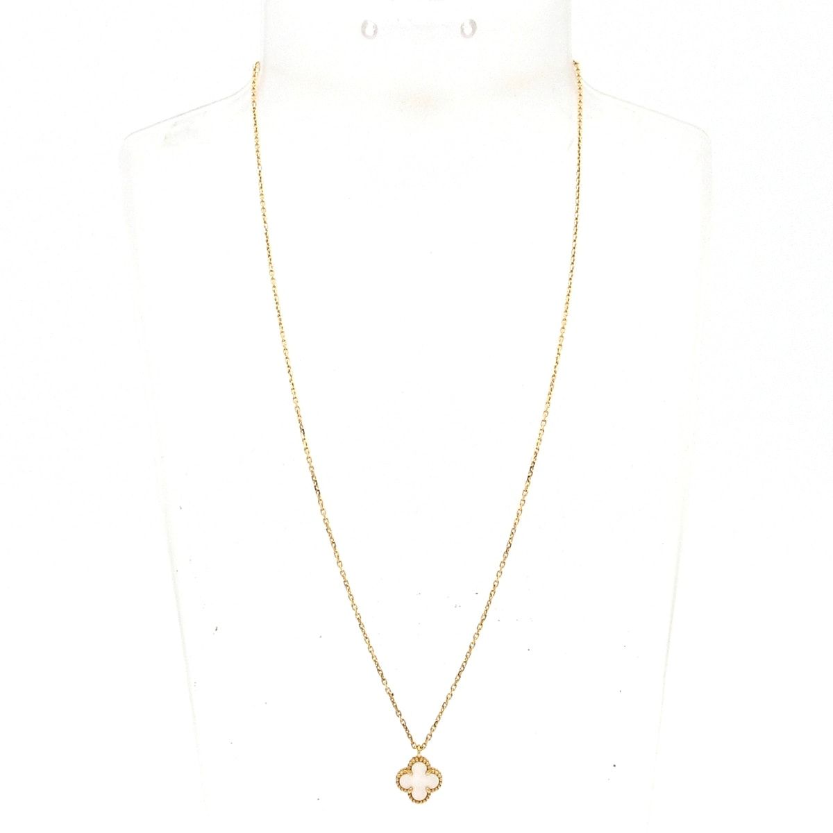 Van Cleef & Arpels Necklace Sweet Alhambra 18k Yellow Gold Ivory — view 2