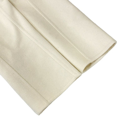 Hermes Coat 36 S Ivory Long Sleeve Cashmere Series Button Autumn Winter — view 6