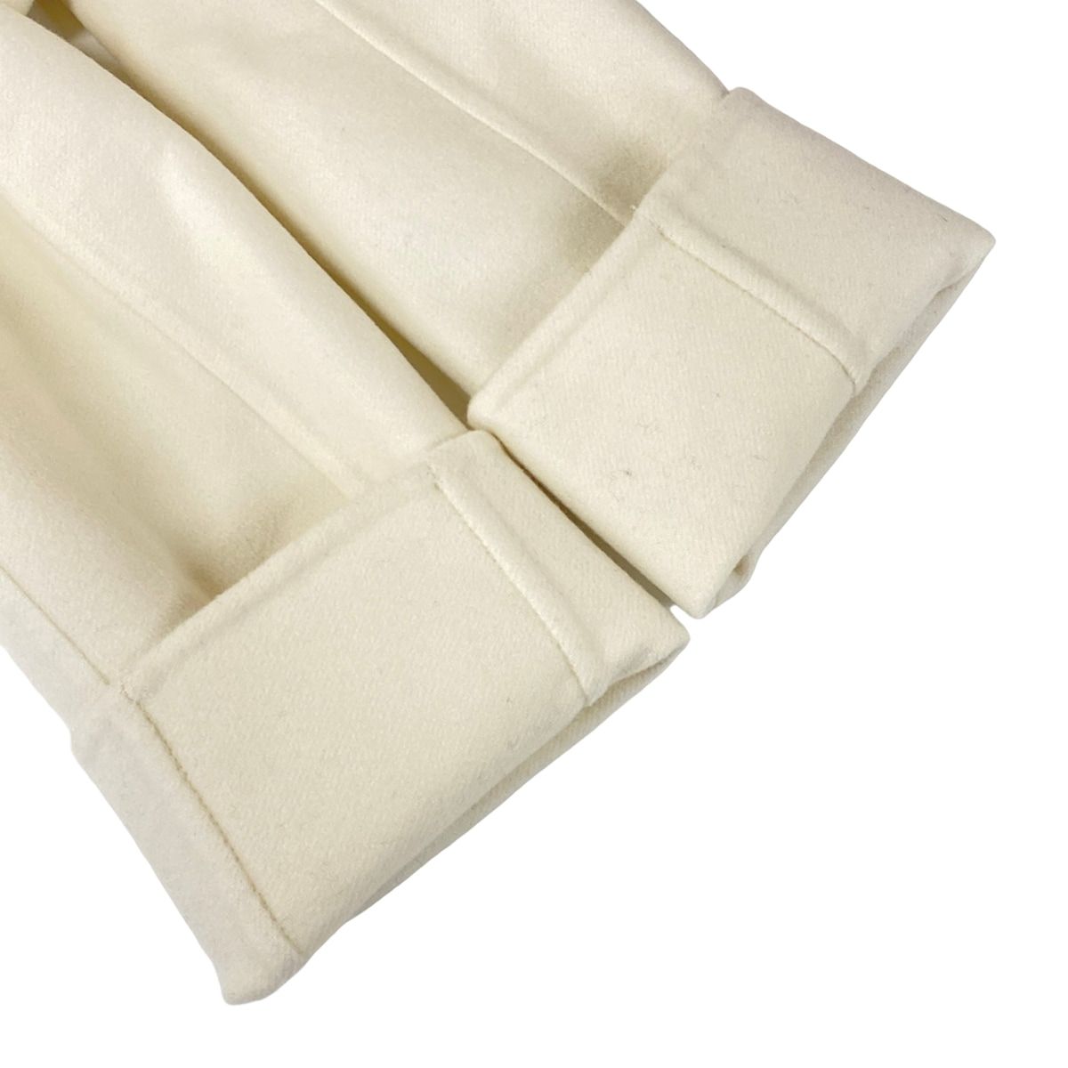 Hermes Coat 36 S Ivory Long Sleeve Cashmere Series Button Autumn Winter — view 7