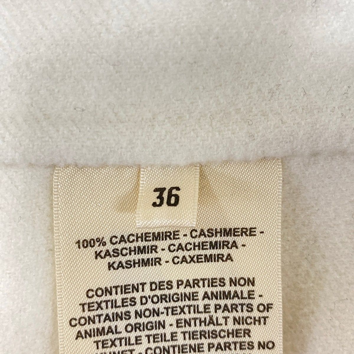 Hermes Coat 36 S Ivory Long Sleeve Cashmere Series Button Autumn Winter — view 5
