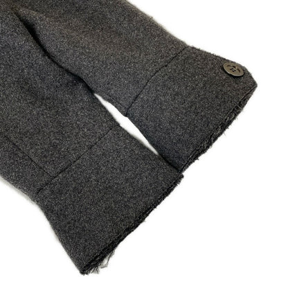 Chanel Coat 34 S Dark Gray Long Sleeve Cut Off Winter Wool — view 5