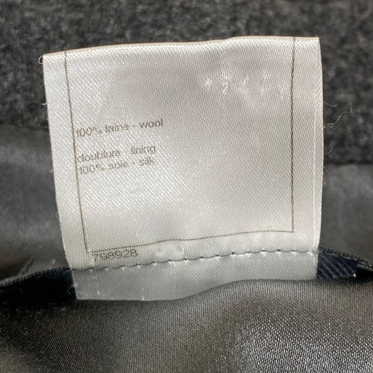 Chanel Coat 34 S Dark Gray Long Sleeve Cut Off Winter Wool — view 4