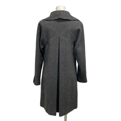 Chanel Coat 34 S Dark Gray Long Sleeve Cut Off Winter Wool — view 2