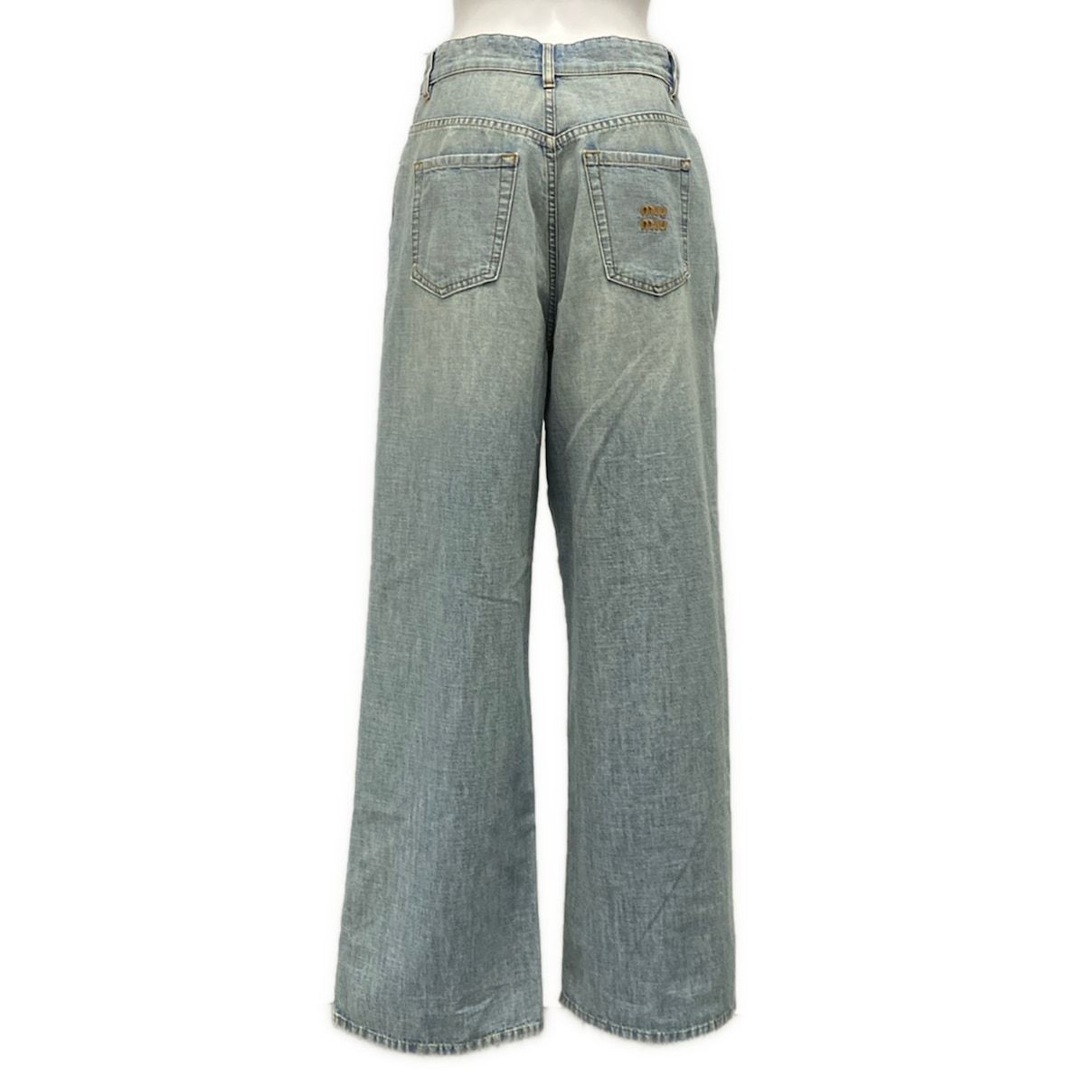 Miu Miu Jeans 24 Chambray Light Blue Cotton — view 2