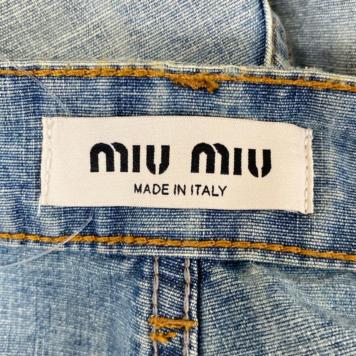 Miu Miu Jeans 24 Chambray Light Blue Cotton — view 3