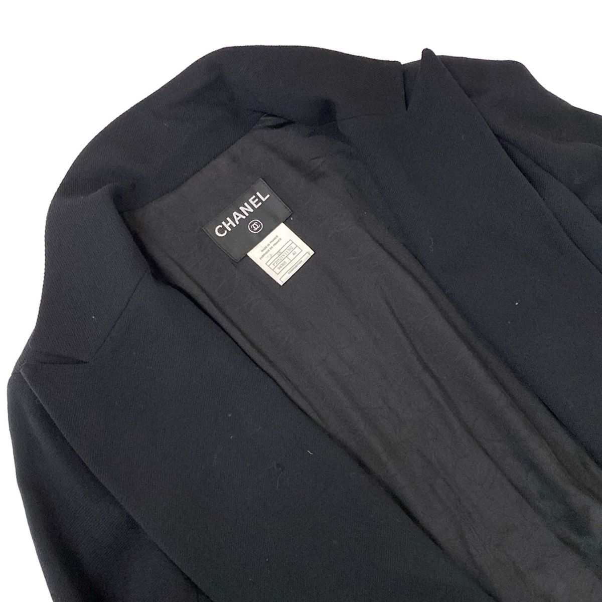 Chanel Jacket 40 Black Wool — view 7