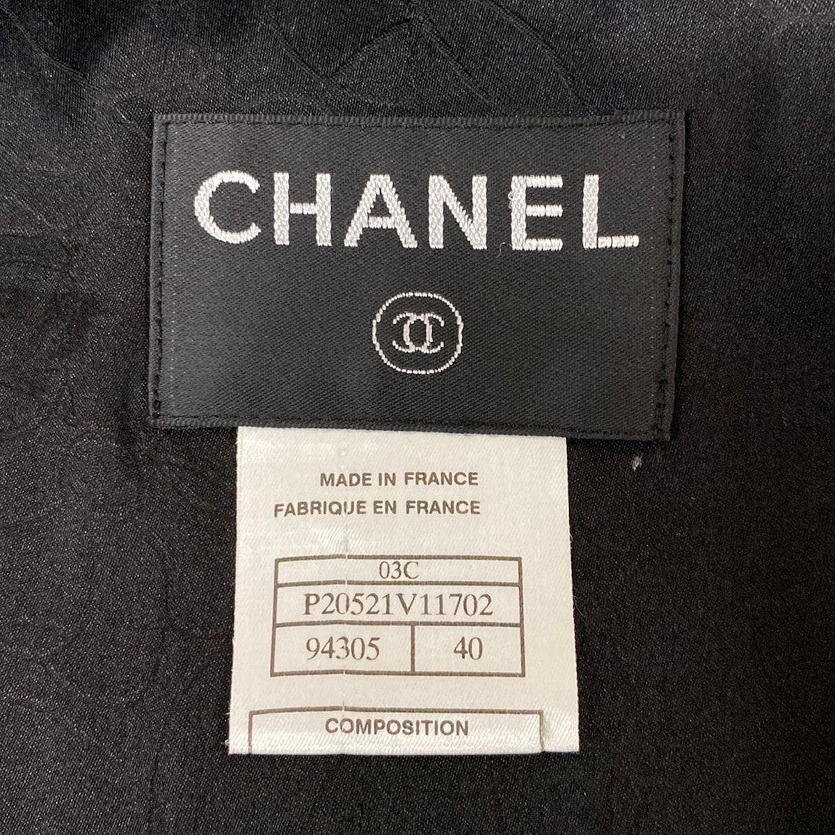 Chanel Jacket 40 Black Wool — view 3