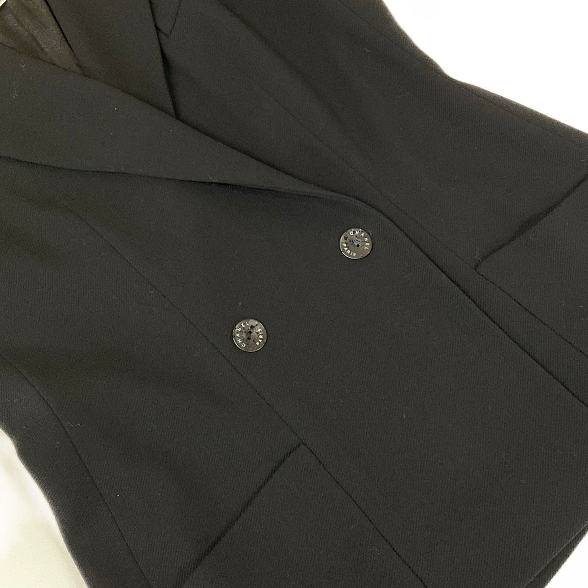Chanel Jacket 40 Black Wool — view 9