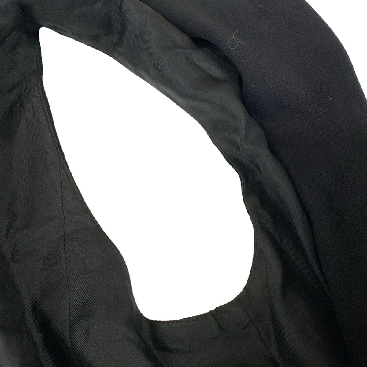 Chanel Dress 38 M Black Sleeveless Button Opening Wool Knee Length — view 8