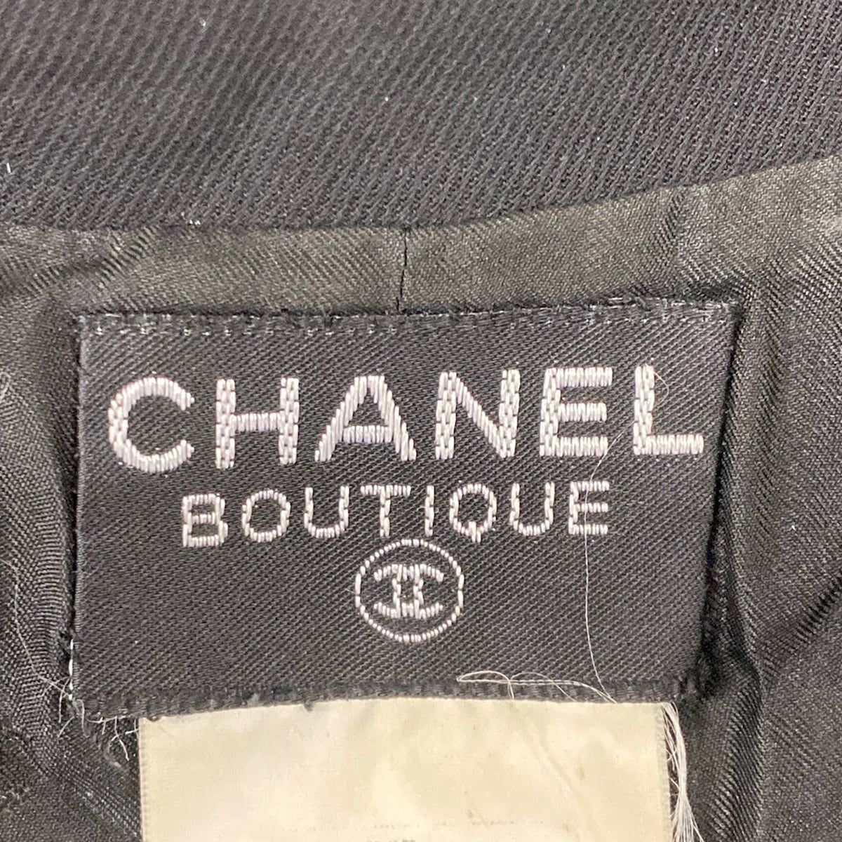 Chanel Dress 38 M Black Sleeveless Button Opening Wool Knee Length — view 3