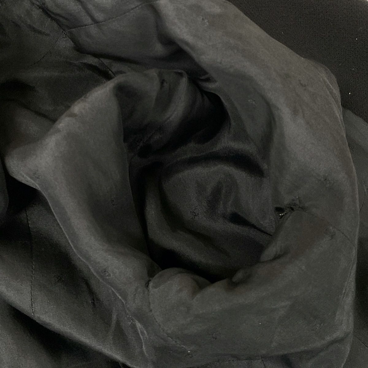 Chanel Jacket 34 S Black Wool Camellia Button Long — view 8