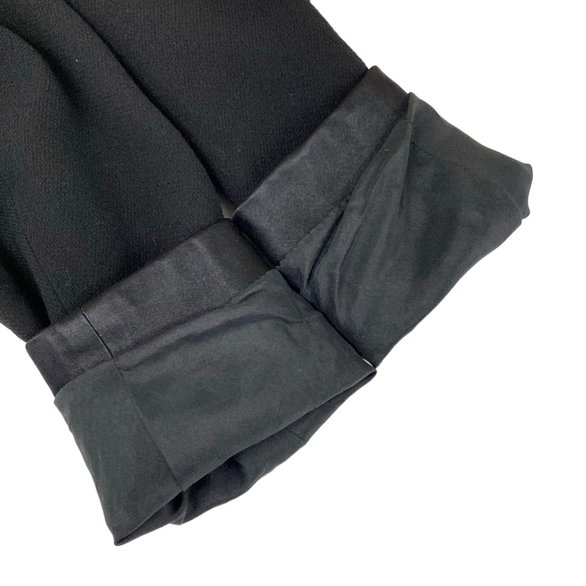 Chanel Jacket 34 S Black Wool Camellia Button Long — view 6
