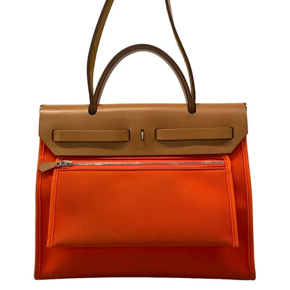 Hermes Handbag Herbag Zip PM Capucines Natural Silver — view 3