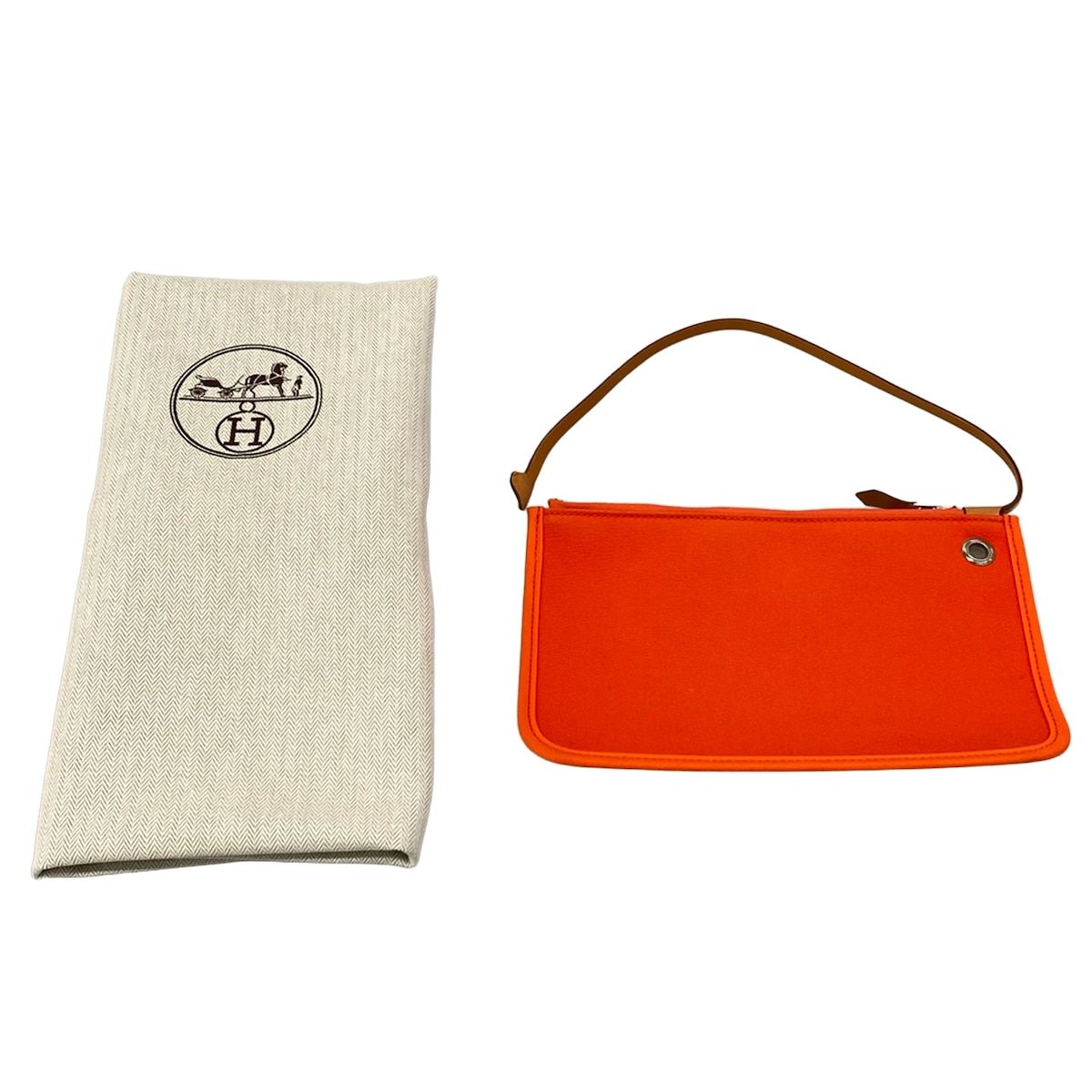 Hermes Handbag Herbag Zip PM Capucines Natural Silver — view 8