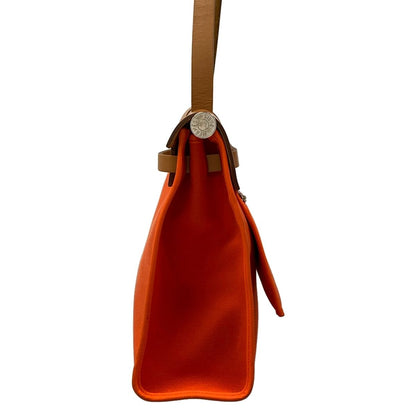 Hermes Handbag Herbag Zip PM Capucines Natural Silver — view 4