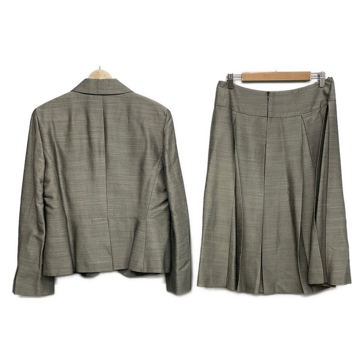 Max Mara Skirt Set Gray Long Sleeve Knee Length — view 2