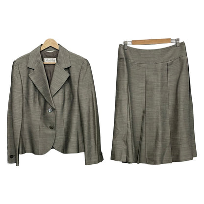 Max Mara Skirt Set Gray Long Sleeve Knee Length