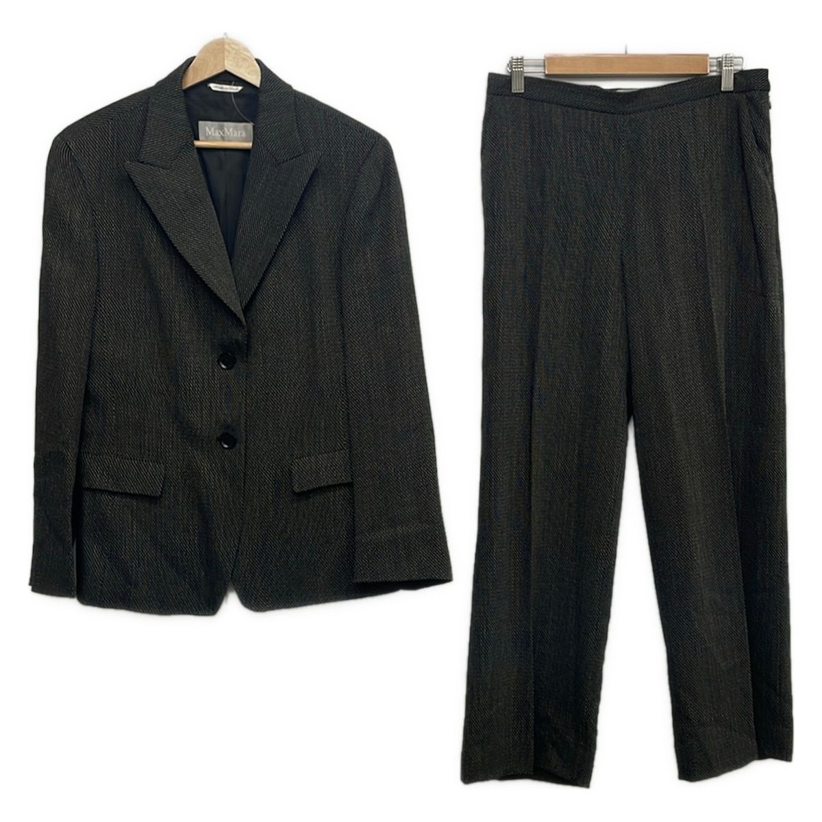 Max Mara Pants Suit Dark Gray Wool