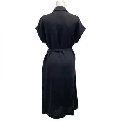 Hermes Vest 38 M Black Gold Tairokken Long Gilet Dress Silk — view 2