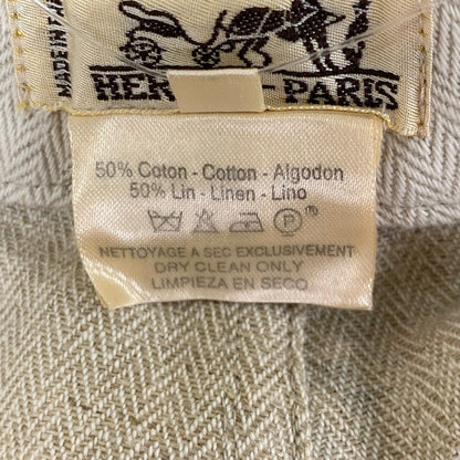 Hermes Pants 38 M Beige Multi Linen Blend 38 Kachina Pattern Hopi Cotton — view 4