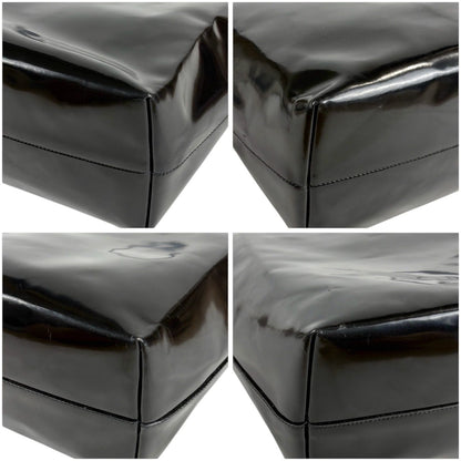 Prada Mirror Calf Leather Tote Black — view 6