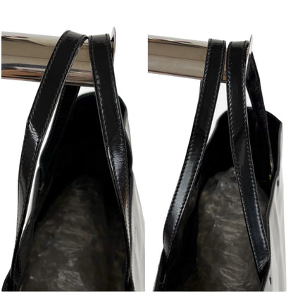 Prada Mirror Calf Leather Tote Black — view 7