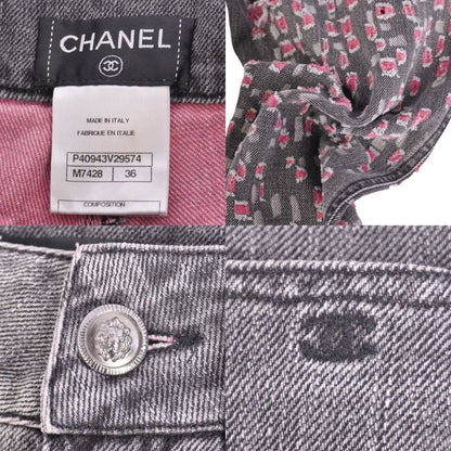 Chanel Pants Black Denim Distressed — view 6