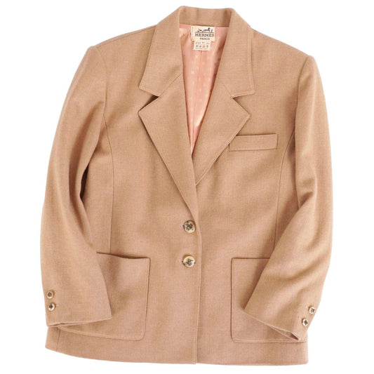 Hermes Vintage Jacket Tailored Camel Head