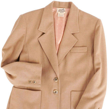 Hermes Vintage Jacket Tailored Camel Head — view 2
