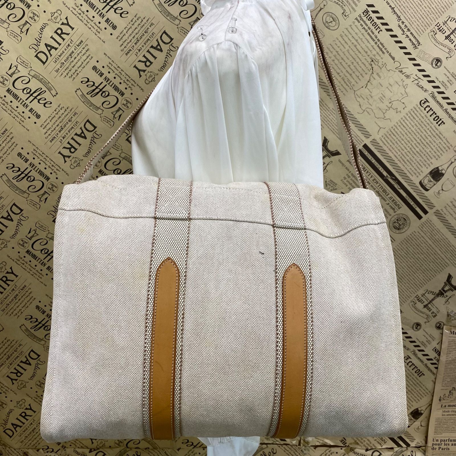 Hermes Shoulder Bag Mother's Canvas Crossbody Business — view 2