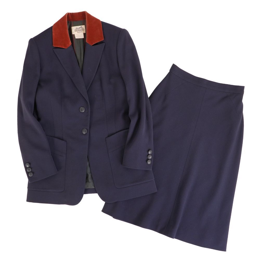 Hermes Vintage Set Skirt Suit