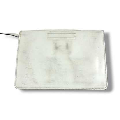 Prada Perforated Leather Mini Tote with Pouch Mirror Calf White — view 8