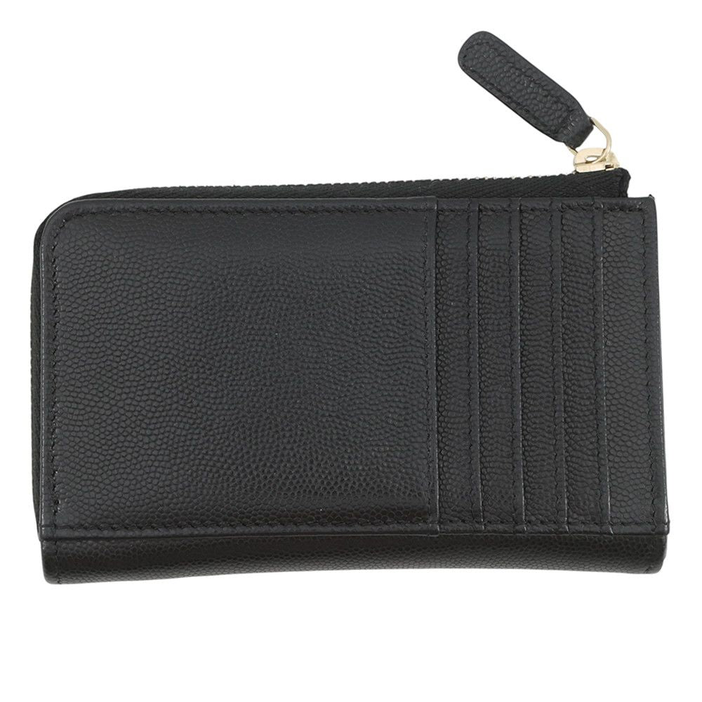 Chanel Coin Case CC Logo Fragment Caviar Leather Wallet Black — view 3