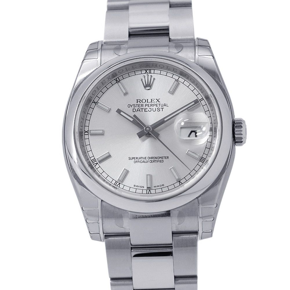 Rolex Datejust 36 Number Watch Silver Dial